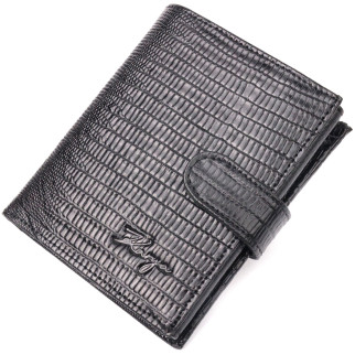 Відмінний чоловічий гаманець із фактурної шкіри KARYA 21038 Чорний - Інтернет-магазин спільних покупок ToGether