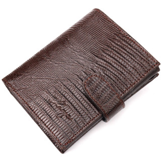 Надійний чоловічий гаманець із фактурної шкіри KARYA 21039 Коричневий - Інтернет-магазин спільних покупок ToGether