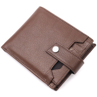 Практичний чоловічий гаманець із натуральної шкіри KARYA 21067 Коричневий - Інтернет-магазин спільних покупок ToGether