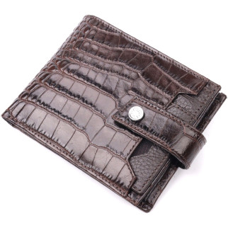Функціональний чоловічий гаманець із фактурної шкіри KARYA 21069 Коричневий - Інтернет-магазин спільних покупок ToGether