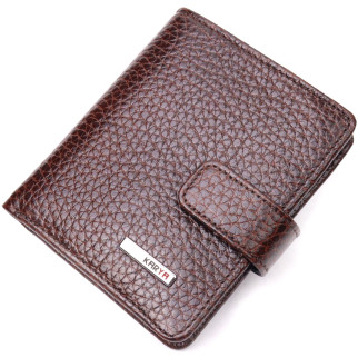 Компактний гаманець для чоловіків з натуральної шкіри KARYA 21326 Коричневий - Інтернет-магазин спільних покупок ToGether