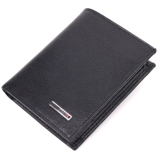 Вертикальний невеликий шкіряний гаманець без застібки KARYA 21362 Чорний - Інтернет-магазин спільних покупок ToGether