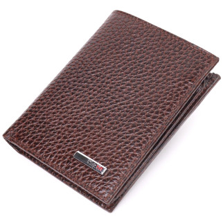 Чоловічий гаманець без застібки з натуральної шкіри KARYA 21365 Коричневий - Інтернет-магазин спільних покупок ToGether