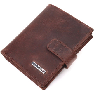 Невеликий чоловічий гаманець у вінтажній шкірі KARYA 21387 Коричневий - Інтернет-магазин спільних покупок ToGether