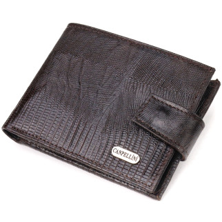 Чоловічий гаманець із натуральної фактурної шкіри CANPELLINI 21512 Коричневий - Інтернет-магазин спільних покупок ToGether