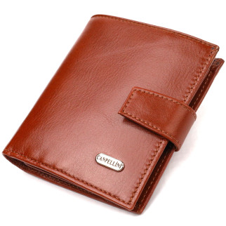 Відмінний чоловічий гаманець з натуральної гладкої шкіри CANPELLINI 21743 Коричневий - Інтернет-магазин спільних покупок ToGether