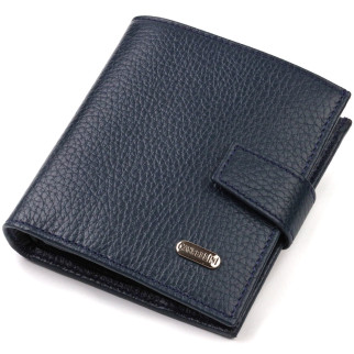 Модний чоловічий гаманець з натуральної зернистої шкіри CANPELLINI 21746 Синій - Інтернет-магазин спільних покупок ToGether
