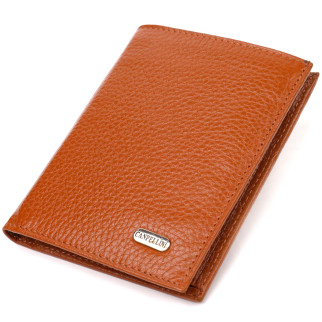Стильний чоловічий гаманець вертикального формату з натуральної шкіри CANPELLINI 21754 Рудий - Інтернет-магазин спільних покупок ToGether