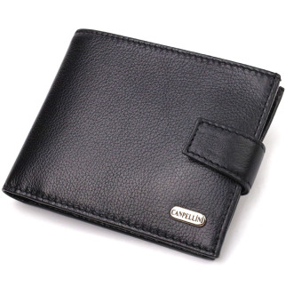 Класичний чоловічий гаманець із натуральної шкіри флотар CANPELLINI 21791 Чорний - Інтернет-магазин спільних покупок ToGether