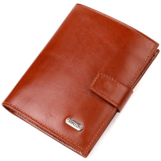 Привабливий вертикальний чоловічий гаманець середнього розміру з натуральної гладкої шкіри CANPELLINI 21858 Коричневий - Інтернет-магазин спільних покупок ToGether