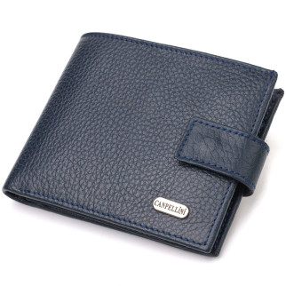 Привабливий горизонтальний гаманець для чоловіків із натуральної шкіри флотар CANPELLINI 21894 Синій - Інтернет-магазин спільних покупок ToGether