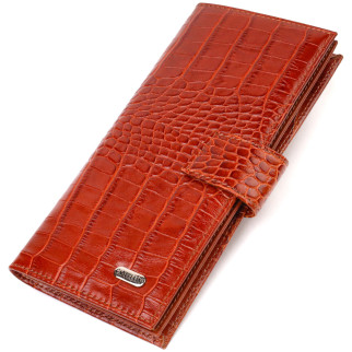 Ультрамодний гаманець для чоловіків з натуральної шкіри з тисненням під крокодила CANPELLINI 21918 Рудий - Інтернет-магазин спільних покупок ToGether