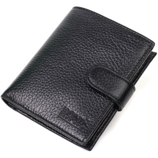 Чоловічий компактний вертикальний гаманець із натуральної шкіри флотар BOND 22005 Чорний - Інтернет-магазин спільних покупок ToGether