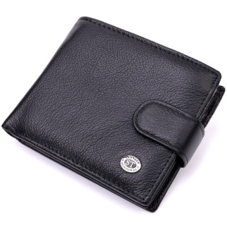 Класичне портмоне для чоловіків із блоком для карток з натуральної шкіри ST Leather 19473 Чорне - Інтернет-магазин спільних покупок ToGether