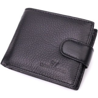 Невеликий місткий гаманець із натуральної шкіри ST Leather 22456 Чорний - Інтернет-магазин спільних покупок ToGether