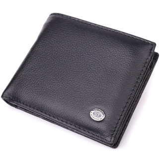 Стильний чоловічий гаманець із натуральної шкіри ST Leather 22457 Чорний - Інтернет-магазин спільних покупок ToGether