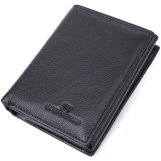 Вертикальний гаманець для стильних чоловіків із натуральної шкіри ST Leather 22464 Чорний - Інтернет-магазин спільних покупок ToGether