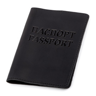 Обложка на паспорт Shvigel 13917 шкіряна Чорна - Інтернет-магазин спільних покупок ToGether