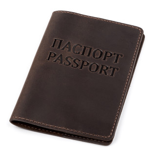 Обкладинка на паспорт Shvigel 13918 шкіряна Коричнева - Інтернет-магазин спільних покупок ToGether