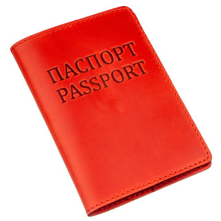 Обкладинка на паспорт Shvigel 13959 Crazy шкіряна Червона - Інтернет-магазин спільних покупок ToGether