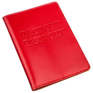 Шкіряна обкладинка на паспорт з написом SHVIGEL 13975 Червона - Інтернет-магазин спільних покупок ToGether
