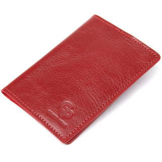 Красива шкіряна обкладинка на паспорт GRANDE PELLE 11480 Червоний - Інтернет-магазин спільних покупок ToGether