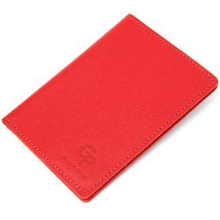 Яскрава обкладинка на паспорт з натуральної шкіри GRANDE PELLE 11484 Червоний - Інтернет-магазин спільних покупок ToGether