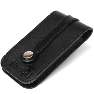 Компактна шкіряна ключниця з хлястиком SHVIGEL 13988 Чорна - Інтернет-магазин спільних покупок ToGether