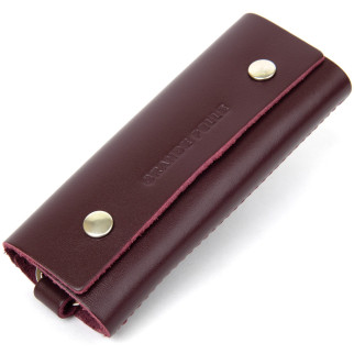 Шкіряна стильна ключниця GRANDE PELLE 11348 Бордовий - Інтернет-магазин спільних покупок ToGether