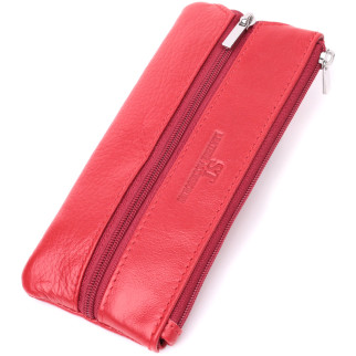 Яскрава шкіряна ключниця на блискавці ST Leather 22557 Червоний - Інтернет-магазин спільних покупок ToGether