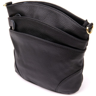 Жіноча компактна сумка зі шкіри 20415 Vintage Чорна - Інтернет-магазин спільних покупок ToGether