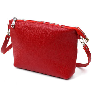 Жіноча сумка крос-боді із натуральної шкіри Shvigel 16342 Червоний - Інтернет-магазин спільних покупок ToGether