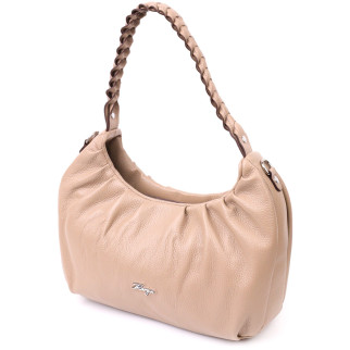 Стильна сумка багет KARYA 20836 шкіряна Бежевий - Інтернет-магазин спільних покупок ToGether