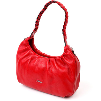 Яскрава жіноча сумка багет KARYA 20837 шкіряна Червоний - Інтернет-магазин спільних покупок ToGether