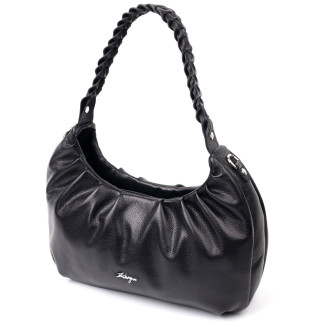 Якісна жіноча сумка багет KARYA 20838 шкіряна Чорний - Інтернет-магазин спільних покупок ToGether