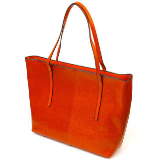 Стильна сумка шоппер із натуральної шкіри 22096 Vintage Руда - Інтернет-магазин спільних покупок ToGether
