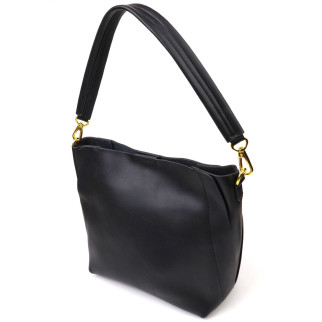 Ділова жіноча сумка з натуральної шкіри 22109 Vintage Чорна - Інтернет-магазин спільних покупок ToGether