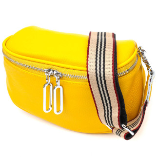 Яскрава жіноча сумка через плече з натуральної шкіри 22116 Vintage Жовта - Інтернет-магазин спільних покупок ToGether