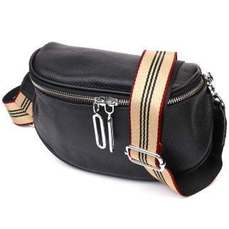 Оригінальна жіноча сумка через плече з натуральної шкіри 22122 Vintage Чорна - Інтернет-магазин спільних покупок ToGether
