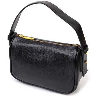 Сучасна сумка на плече крос-боді з натуральної шкіри 22127 Vintage Чорна - Інтернет-магазин спільних покупок ToGether