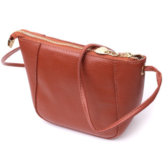 Невелика сумка жіноча через плече з натуральної шкіри Vintage 22300 Коричнева - Інтернет-магазин спільних покупок ToGether