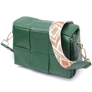 Компактна вечірня сумка для жінок з палітурками з натуральної шкіри Vintage 22312 Зелена - Інтернет-магазин спільних покупок ToGether