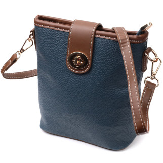 Симпатична сумка для жінок на кожен день з натуральної шкіри Vintage 22346 Синя - Інтернет-магазин спільних покупок ToGether