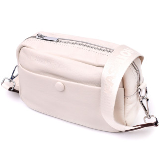 Якісна сумка для жінок з натуральної м'якої шкіри Vintage 22438 Біла - Інтернет-магазин спільних покупок ToGether