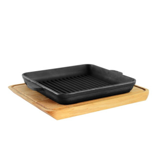 Сковорода чавунна квадратна гриль з підставкою 180 х 180 х 25 мм - Інтернет-магазин спільних покупок ToGether
