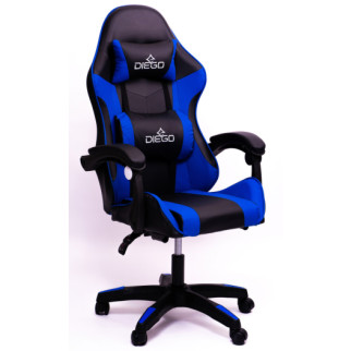 Крісло геймерське DIEGO з масажем чорно-синє - Інтернет-магазин спільних покупок ToGether