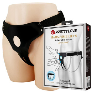 Пояс для страпона PRETTY LOVE - HARNESS BRIEFS Love Spell Universal Strap-On Harness 18+ - Інтернет-магазин спільних покупок ToGether