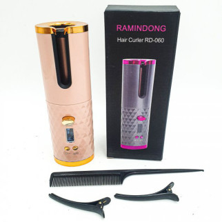 Плойка авто-бігуді для завивки волосся бездротовий Ramindong Hair curler. Колір: рожевий - Інтернет-магазин спільних покупок ToGether