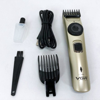 Машинка для стрижки волосся бездротова VGR V-031, тример для бороди вусів 2 насадки, окантувальна машинка - Інтернет-магазин спільних покупок ToGether