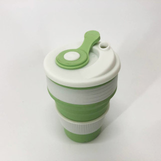 Кружка туристична (складна/силіконова), силіконовий складний термокухоль. Колір: зелений - Інтернет-магазин спільних покупок ToGether